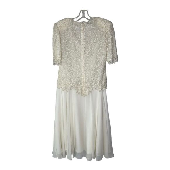 Brilliante by JA Vintage MP Beaded Evening Wedding Floral Dress Gown - Picture 7 of 12